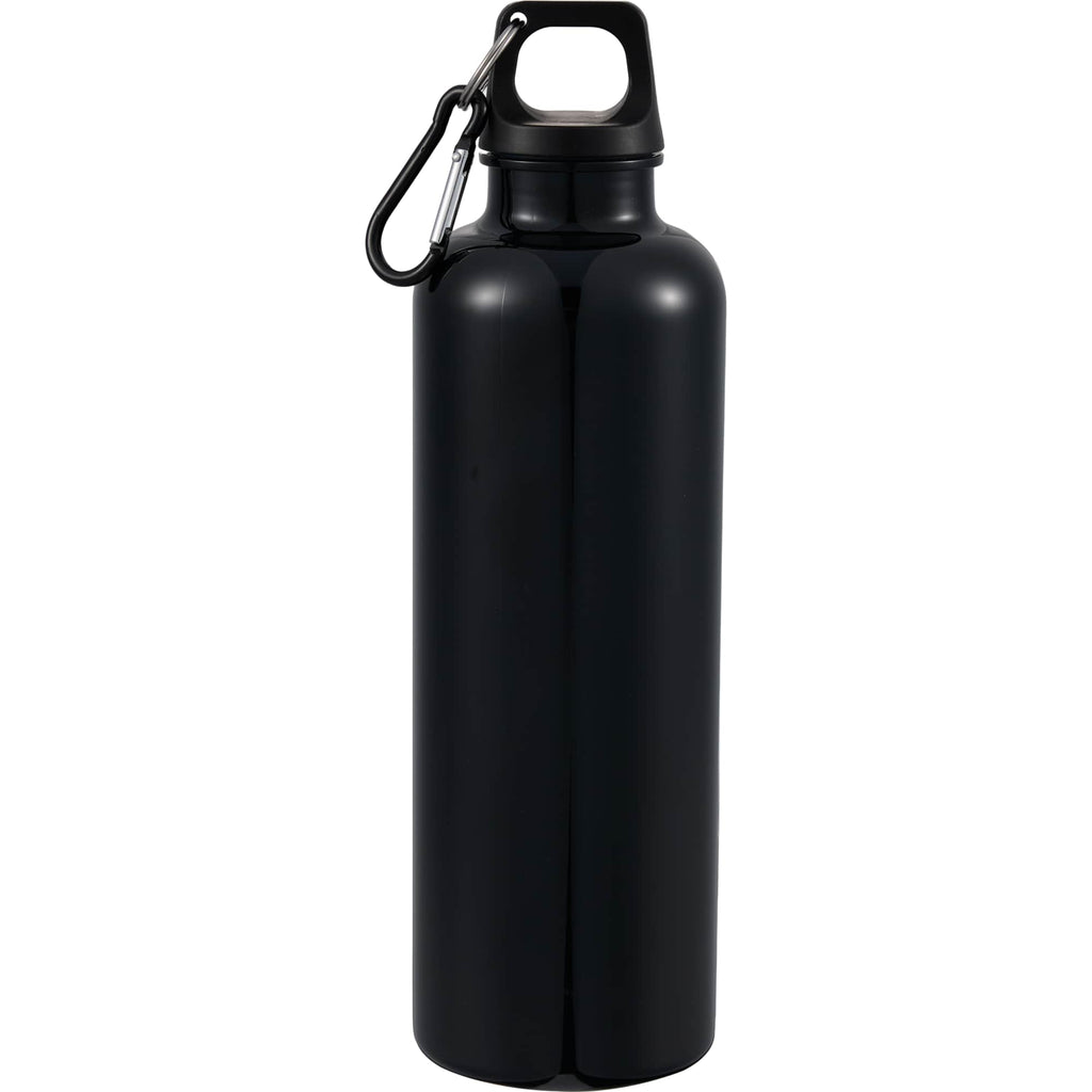 Race Color-Drenched Bottle with Carabiner, 25 oz - Black - Back
