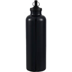 Race Color-Drenched Bottle with Carabiner, 25 oz - Black - Left Side