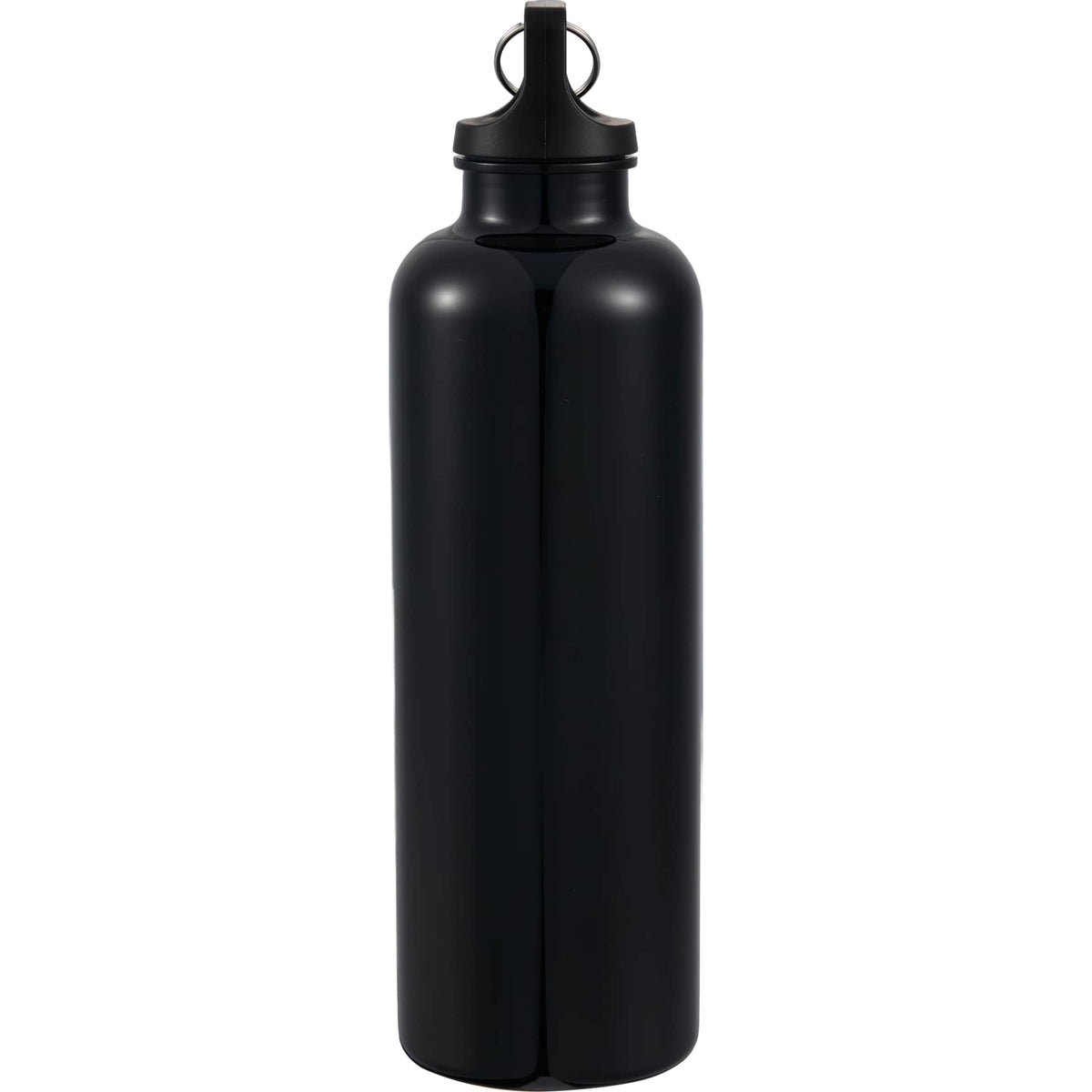 Race Color-Drenched Bottle with Carabiner, 25 oz - Black - Left Side