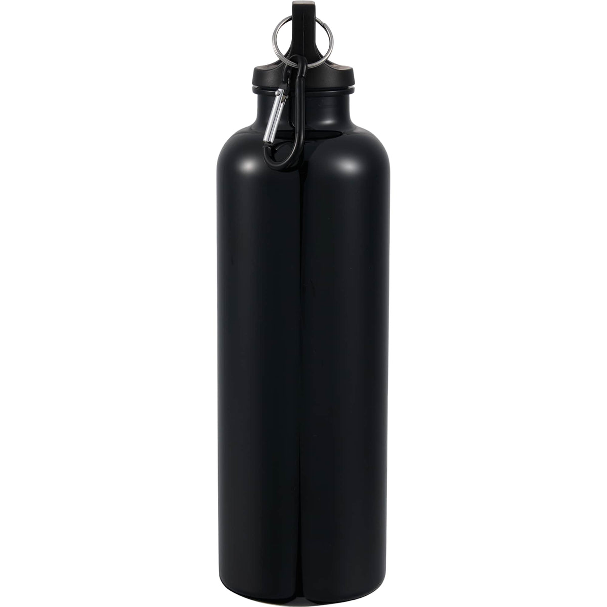 Race Color-Drenched Bottle with Carabiner, 25 oz - Black - Right Side
