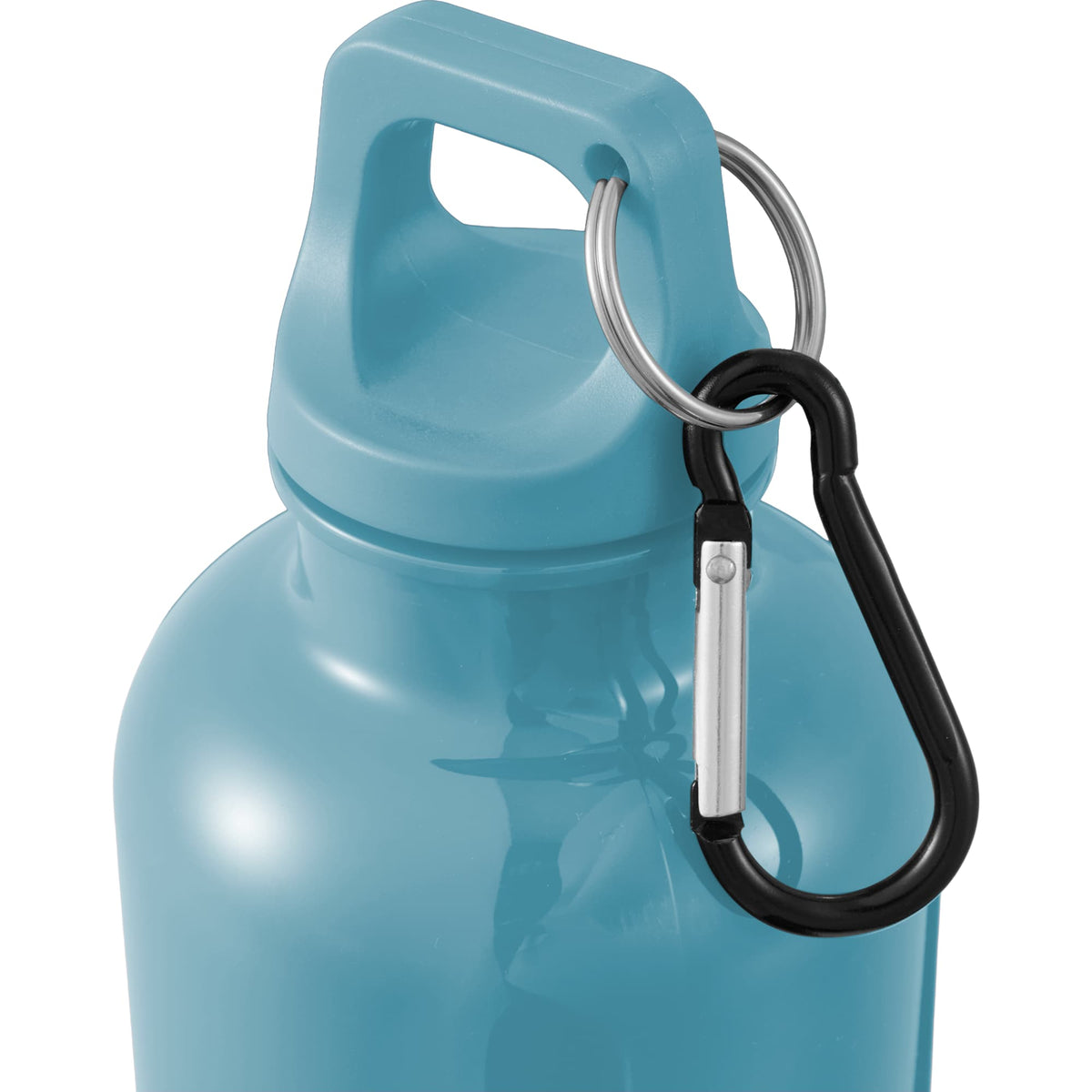Race Color-Drenched Bottle with Carabiner, 25 oz - Light Blue - Detail