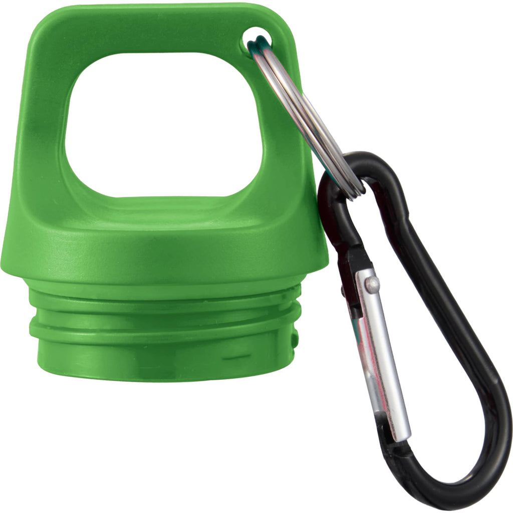 Race Color-Drenched Bottle with Carabiner, 25 oz - Lime - Detail Lid