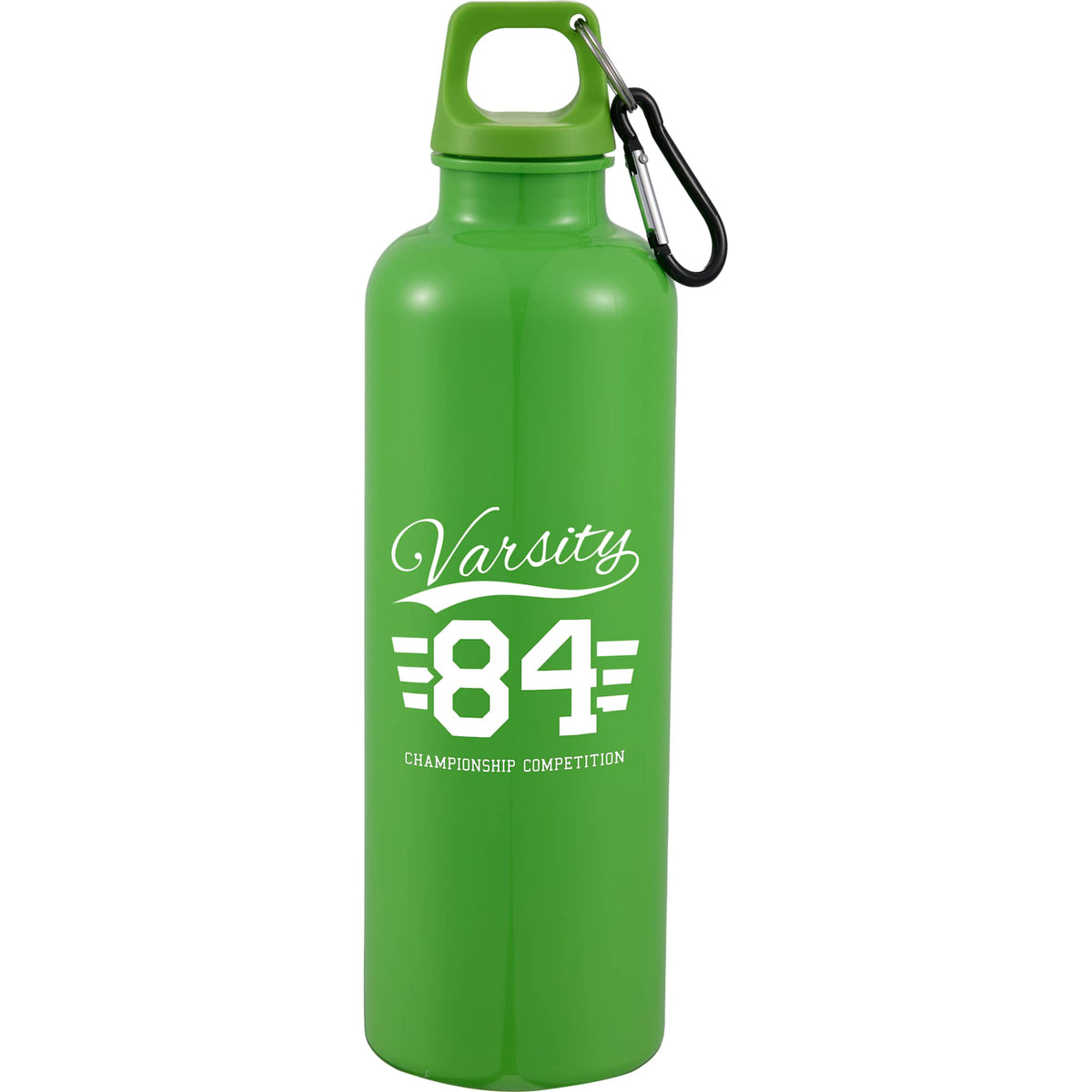 Race Color-Drenched Bottle with Carabiner, 25 oz - Lime - Front