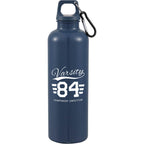 Race Color-Drenched Bottle with Carabiner, 25 oz - Nightfall Blue - Front