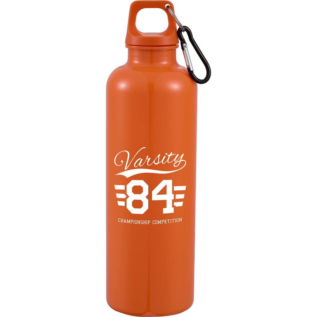 Race Color-Drenched Bottle with Carabiner, 25 oz - Orange - Front