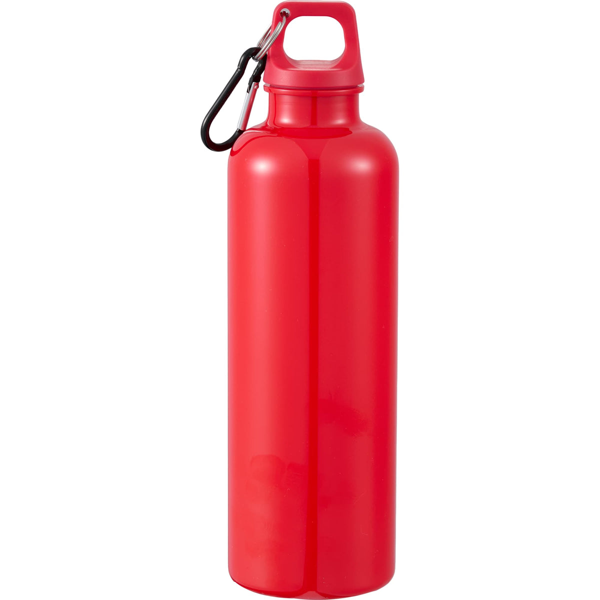 Race Color-Drenched Bottle with Carabiner, 25 oz - Red - Back