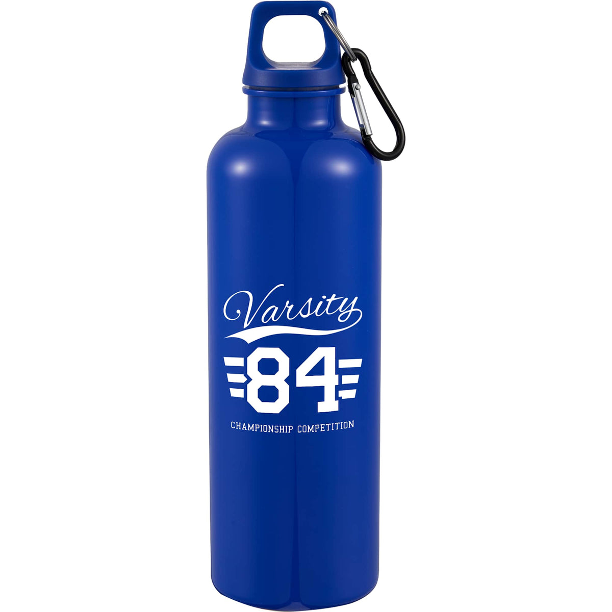 Race Color-Drenched Bottle with Carabiner, 25 oz - Royal - Front