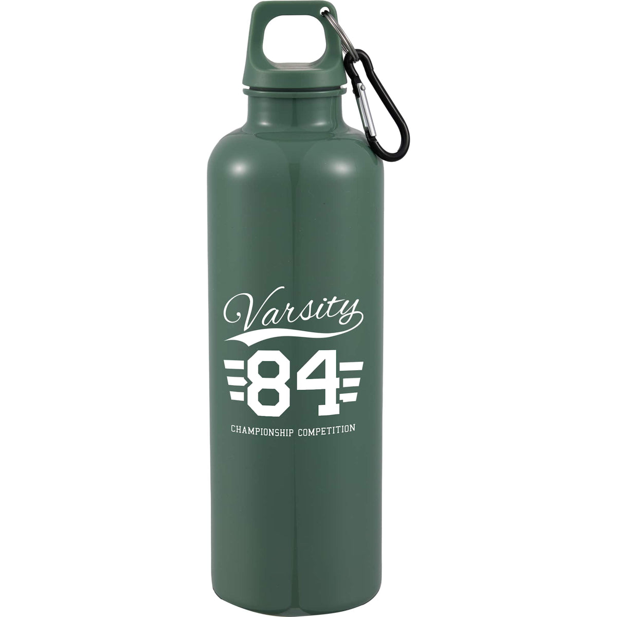 Race Color-Drenched Bottle with Carabiner, 25 oz - Sage - Front