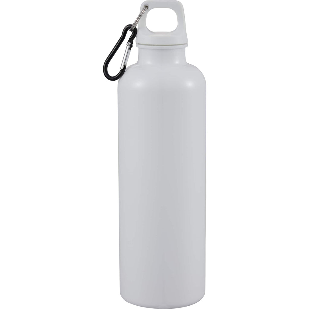 Race Color-Drenched Bottle with Carabiner, 25 oz - White - Back