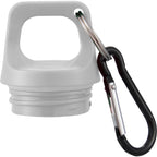 Race Color-Drenched Bottle with Carabiner, 25 oz - White - Detail Lid
