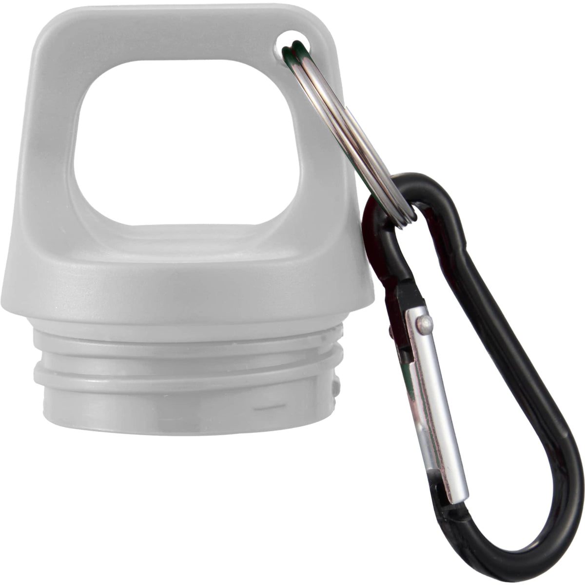 Race Color-Drenched Bottle with Carabiner, 25 oz - White - Detail Lid
