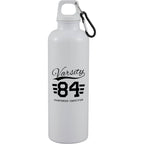 Race Color-Drenched Bottle with Carabiner, 25 oz - White - Front