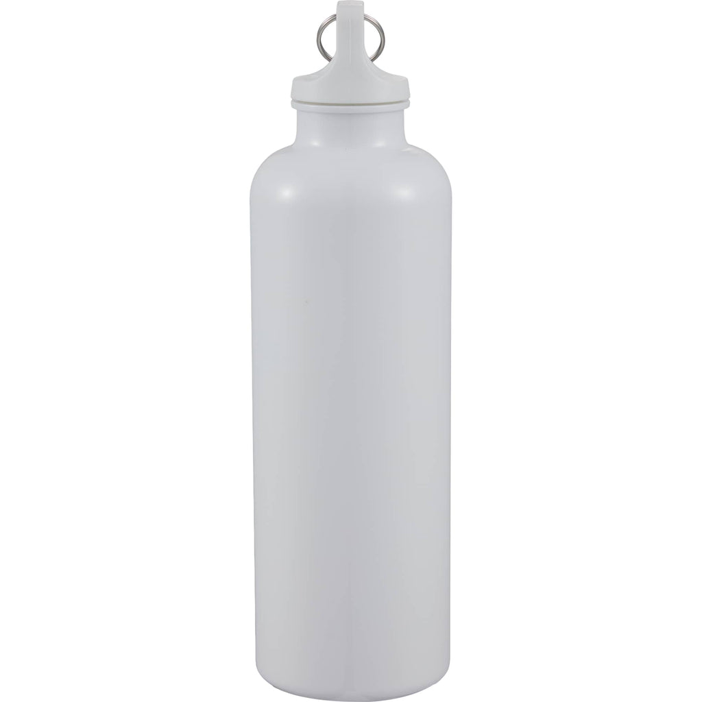 Race Color-Drenched Bottle with Carabiner, 25 oz - White - Left Side
