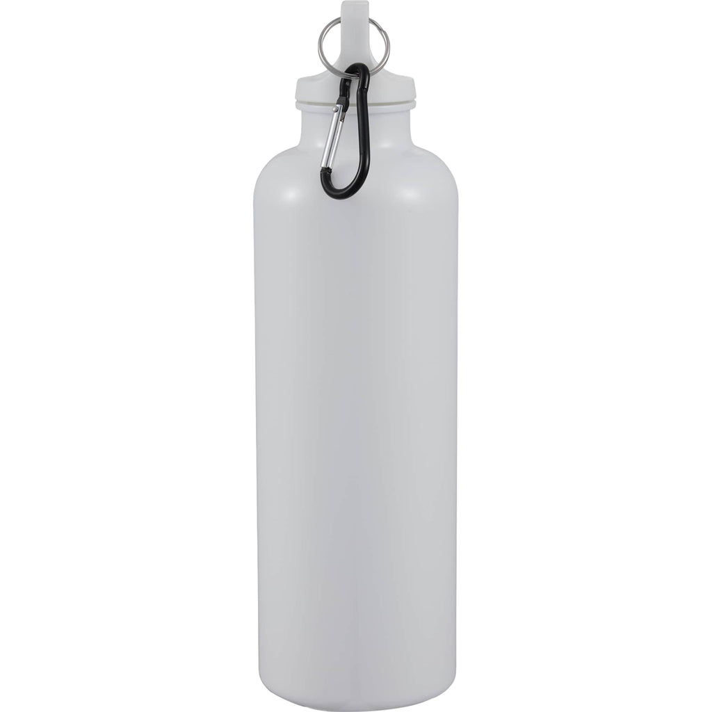 Race Color-Drenched Bottle with Carabiner, 25 oz - White - Right Side
