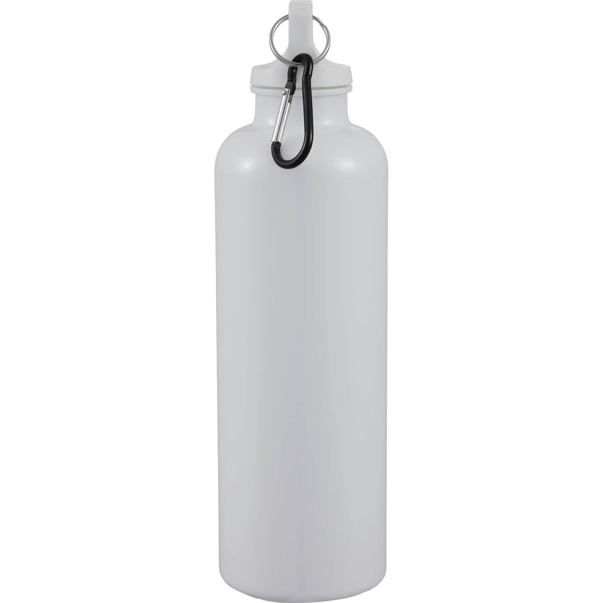 Race Color-Drenched Bottle with Carabiner, 25 oz - White - Right Side