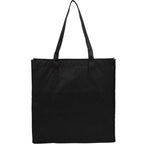 Radius Recycled Tote with Mesh Bottle Pocket Full Color - Black - Back