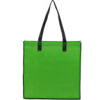 Radius Recycled Tote with Mesh Bottle Pocket Full Color - Lime - Back