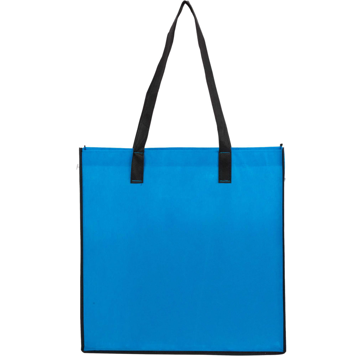 Radius Recycled Tote with Mesh Bottle Pocket Full Color - Process Blue - Back