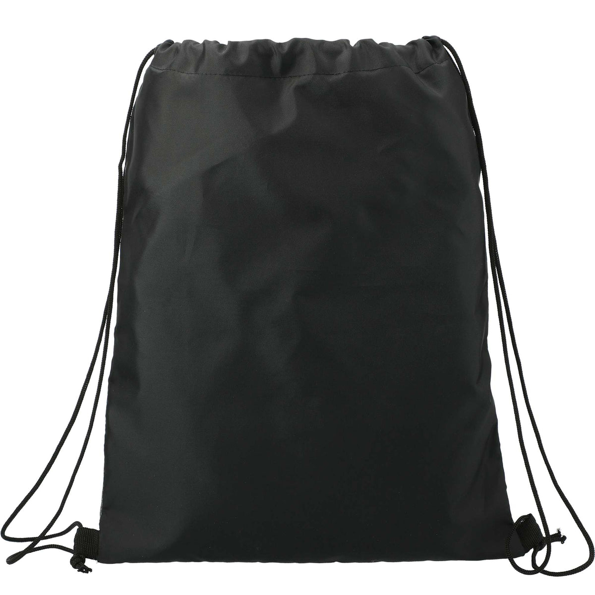 Rainbow Color Block Recycled Drawstring Bag Full Color - Black - Back