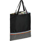 Rainbow Convention Tote in Recycled Polyester - Black - Right Angle 2