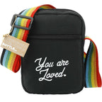 Rainbow Crossbody Bag in Recycled PET - Black - Front