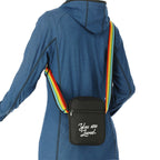 Rainbow Crossbody Bag in Recycled PET - Black - Right Angle 2