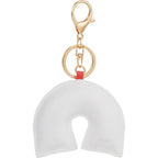 Rainbow Faux Leather Keychain - Rainbow - Back