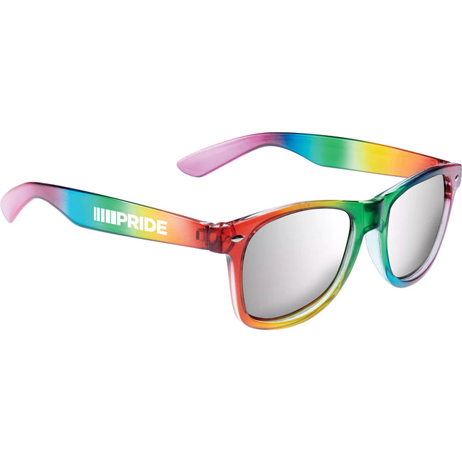 Rainbow Folding Sunglasses with Mirrored Lenses