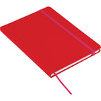 Rainbow Notebook with Matching Elastic, 5 x 7 Inches - Red - Photo