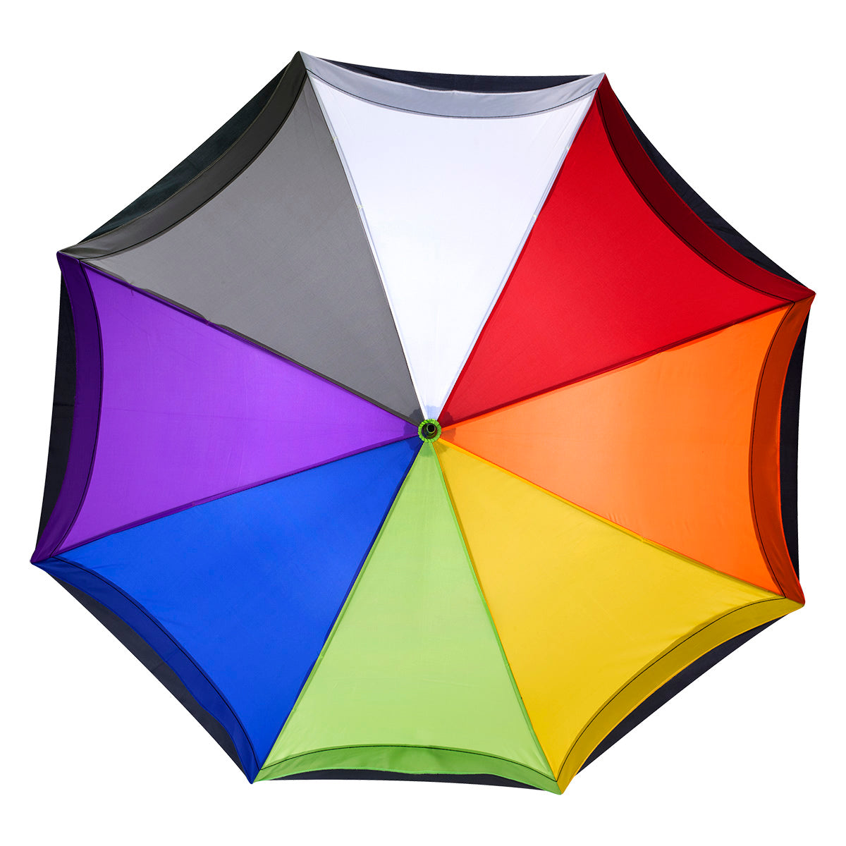 Rainbow Umbrella, 46 Inch Arc - Topview_Blank