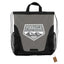 Rainier Recycled Drawstring Bag with Side Pockets Embroidery - Gray - Front