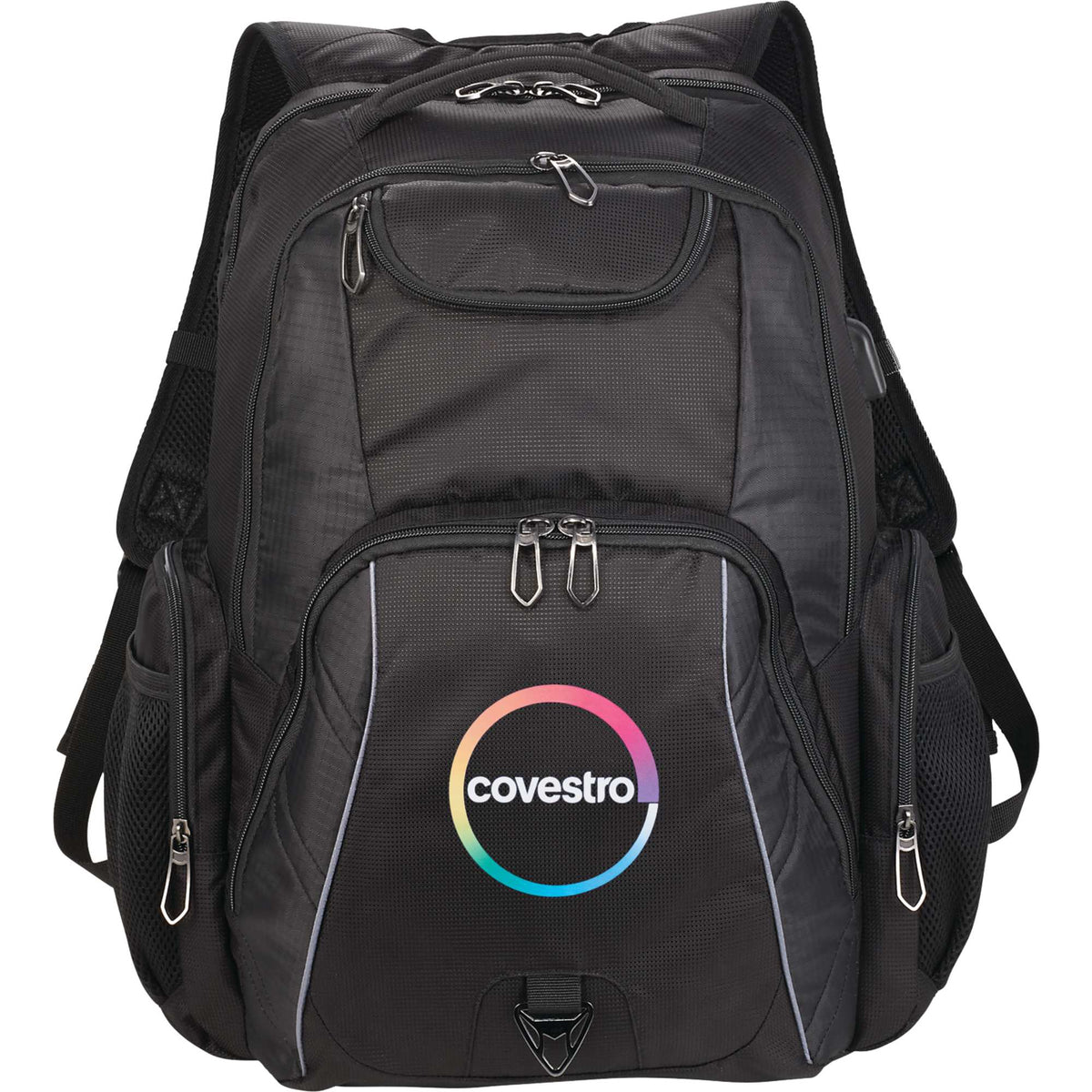 Rainier TSA Laptop Backpack with USB Port, 17 Inch Transfer - Black - Front 3