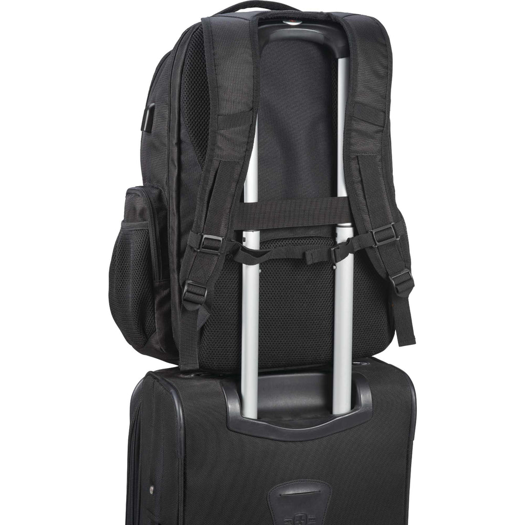 Rainier TSA Laptop Backpack with USB Port, 17 Inch Transfer - Black - Photo 3