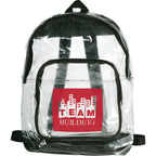 Rally Clear Event Backpack with Reinforced Base - Black - Front