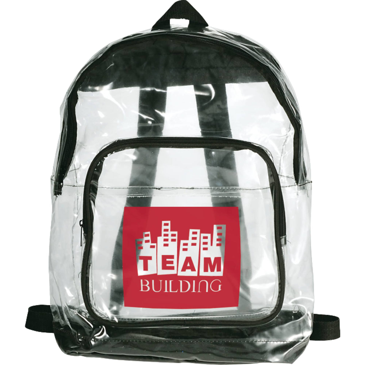 Rally Clear Event Backpack with Reinforced Base - Black - Front