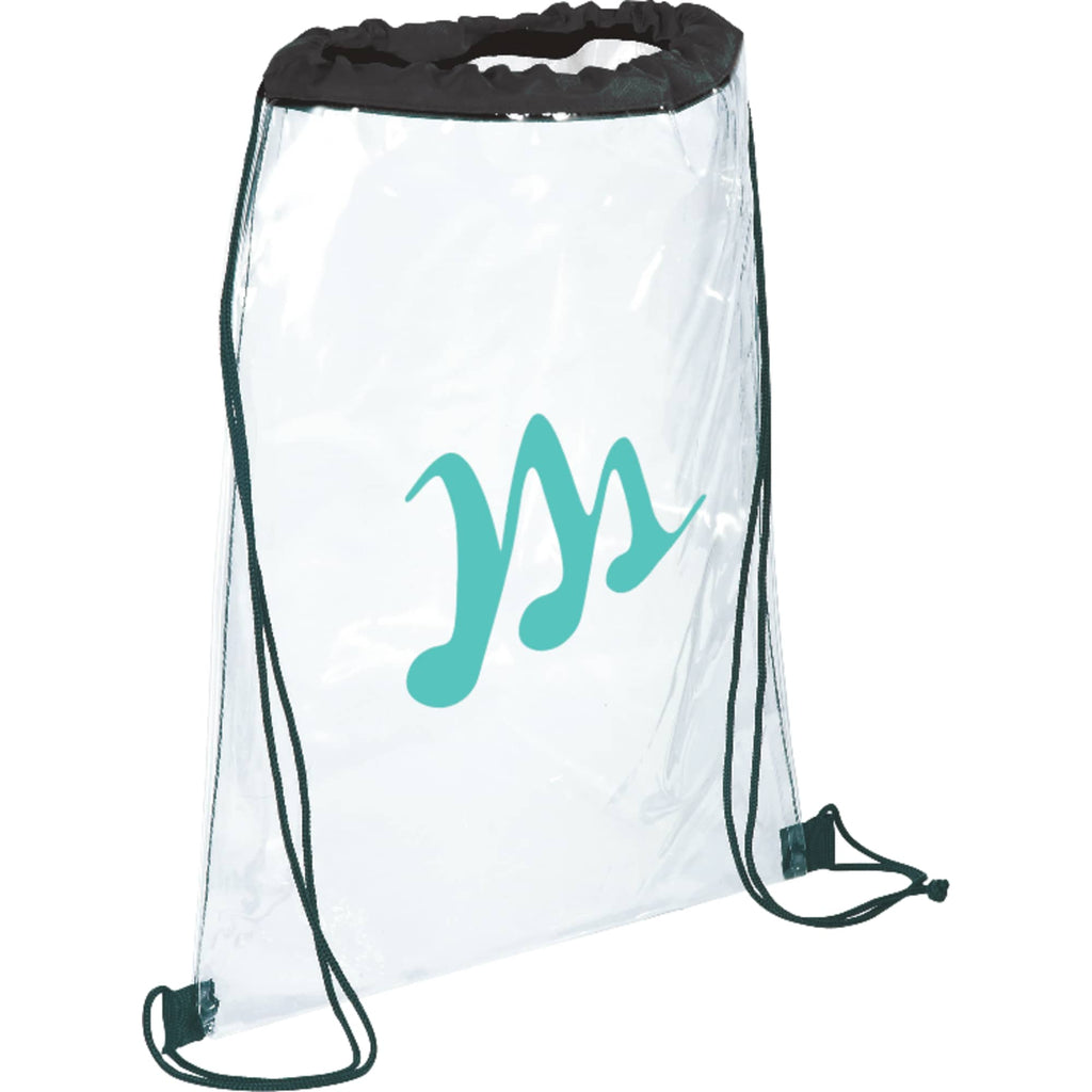 Rally Clear Stadium Drawstring Bag - Black - Photo 2