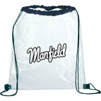 Rally Clear Stadium Drawstring Bag - Navy - Front
