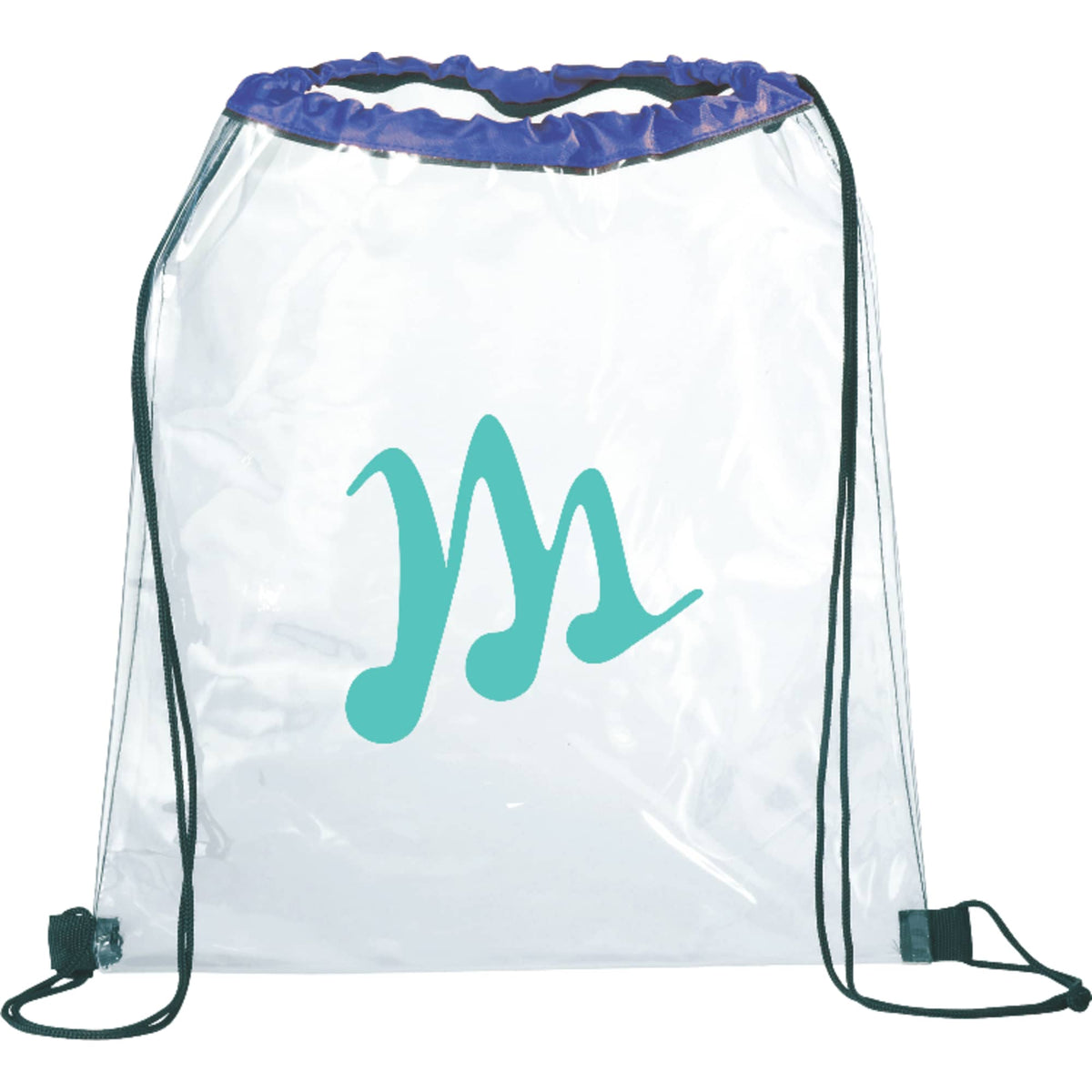 Rally Clear Stadium Drawstring Bag - Royal - Front