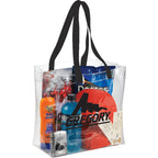 Rally Clear Stadium Tote with Webbed Handles - Black - Photo