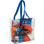 Rally Clear Stadium Tote with Webbed Handles - Royal - Photo