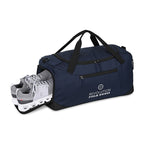 Rally Deluxe Recycled Sport Duffel with Shoe Tunnel Transfer - Navy - View 3