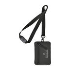 Rally ID Pouch Lanyard in Recycled PET Transfer - Black - View 1
