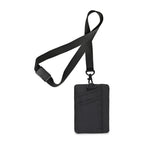 Rally ID Pouch Lanyard in Recycled PET Transfer - Black - View 2