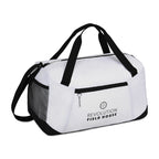 Rally Recycled Sport Duffel with Mesh Stash Pocket Transfer - White - View 2