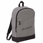 Range Laptop Backpack with Rain Flap Pocket, 15 Inch Embroidery - Graphite - Front