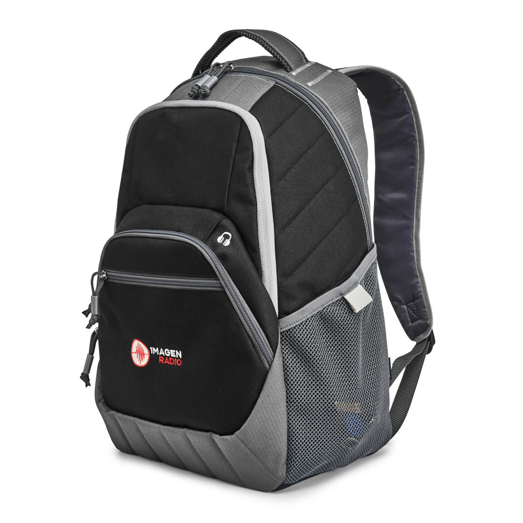 Rangeley Deluxe Laptop Backpack with 12 Inch Tablet Pocket Embroidery - Black - View 2