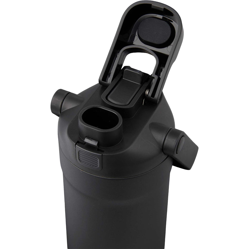 Ranier 2-in-1 Insulated Bottle with Straw and Chug Lid, 25 oz Full Color - Black - Detail 2