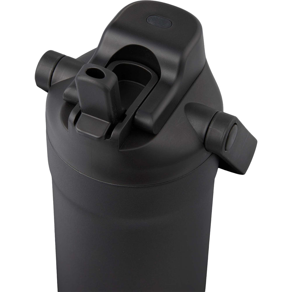 Ranier 2-in-1 Insulated Bottle with Straw and Chug Lid, 25 oz Full Color - Black - Detail 3