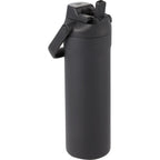 Ranier 2-in-1 Insulated Bottle with Straw and Chug Lid, 25 oz Full Color - Black - Right Angle