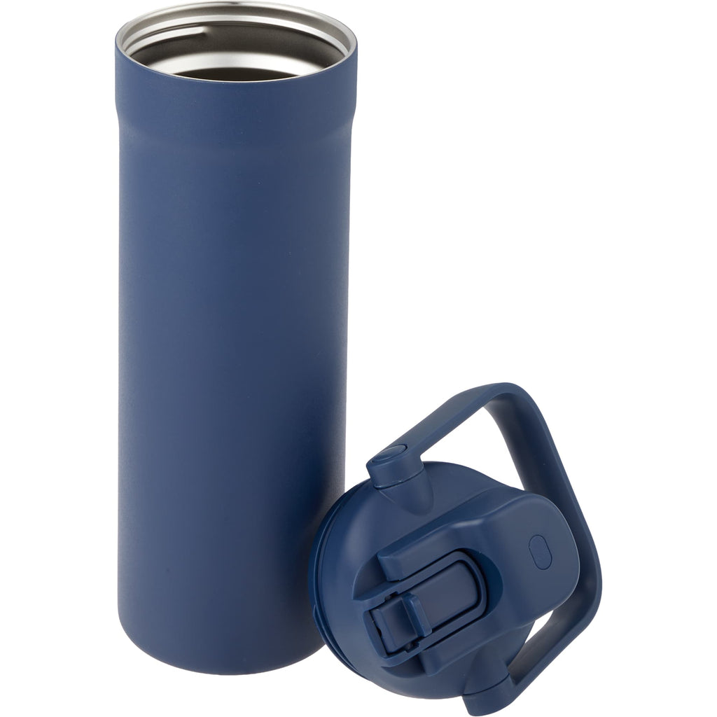 Ranier 2-in-1 Insulated Bottle with Straw and Chug Lid, 25 oz Full Color - Navy - Detail